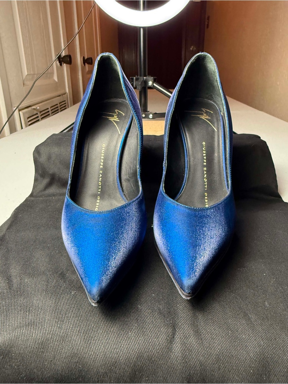$695 Giuseppe Zanotti Design Woman Pump Stilletto Royal Blue Sz 35.5 / US 5.5 - Picture 9 of 14